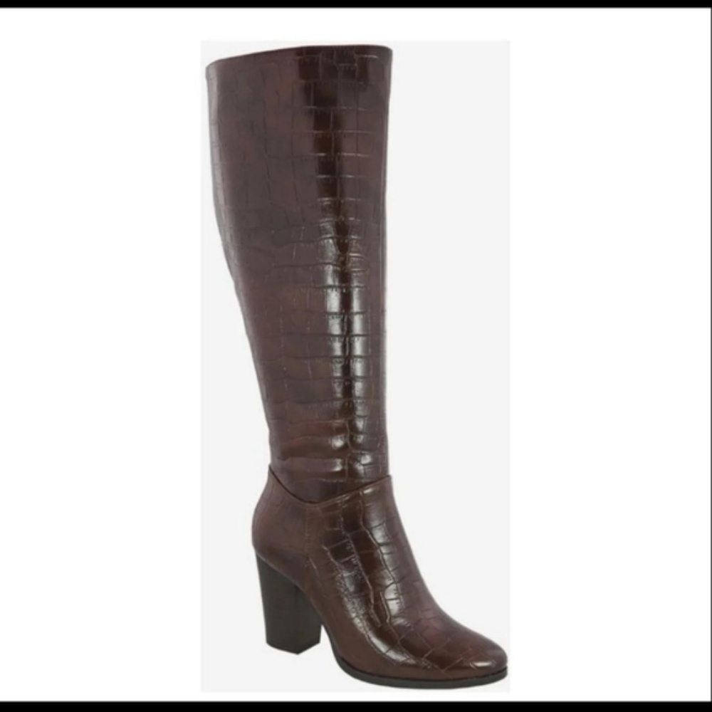 Top Moda Chapo Faux crocodile high heel tall boots~ Size 6.5~ NEW IN BOX!